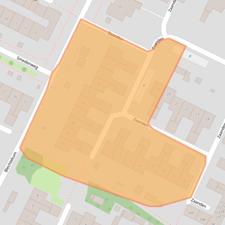 Kaart van postcodegebied 2151SE.