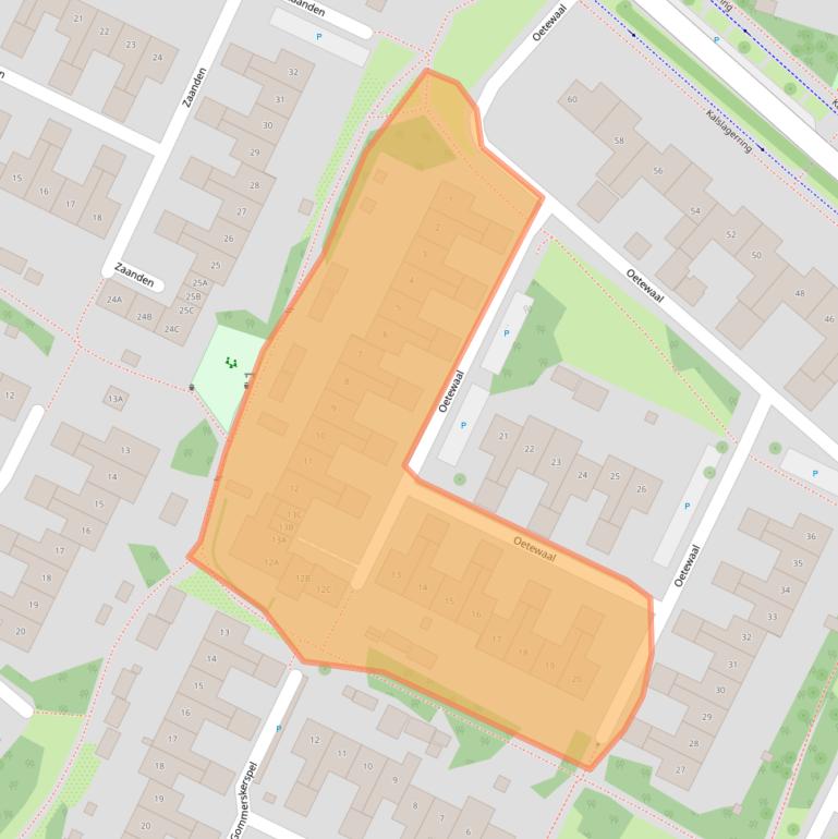 Kaart van postcodegebied 2151SL.