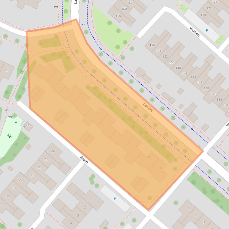Kaart van postcodegebied 2151SR.
