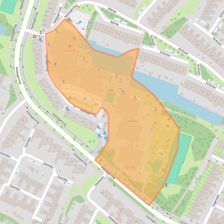 Kaart van postcodegebied 2151TA.