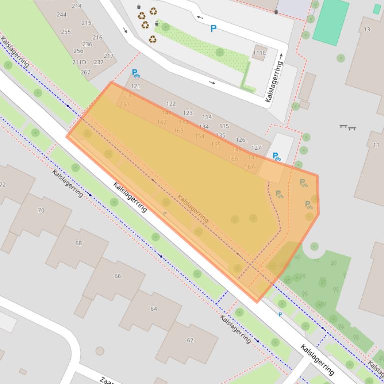 Kaart van postcodegebied 2151TC.