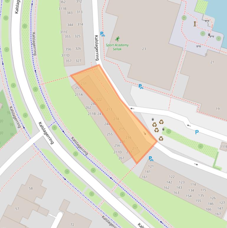 Kaart van postcodegebied 2151TD.