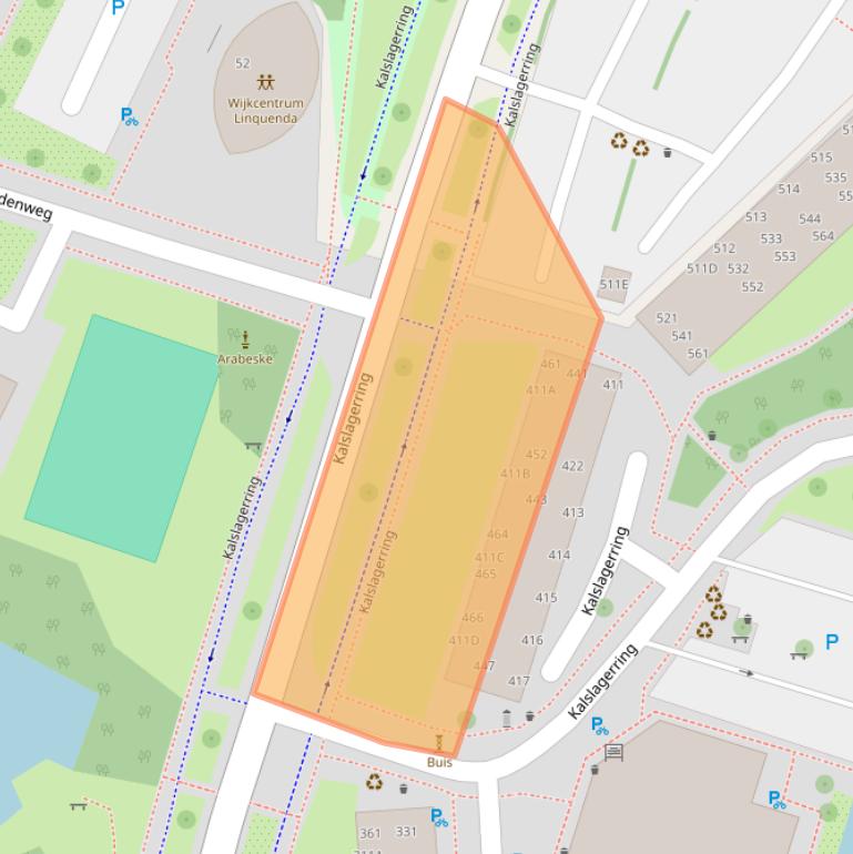 Kaart van postcodegebied 2151TK.