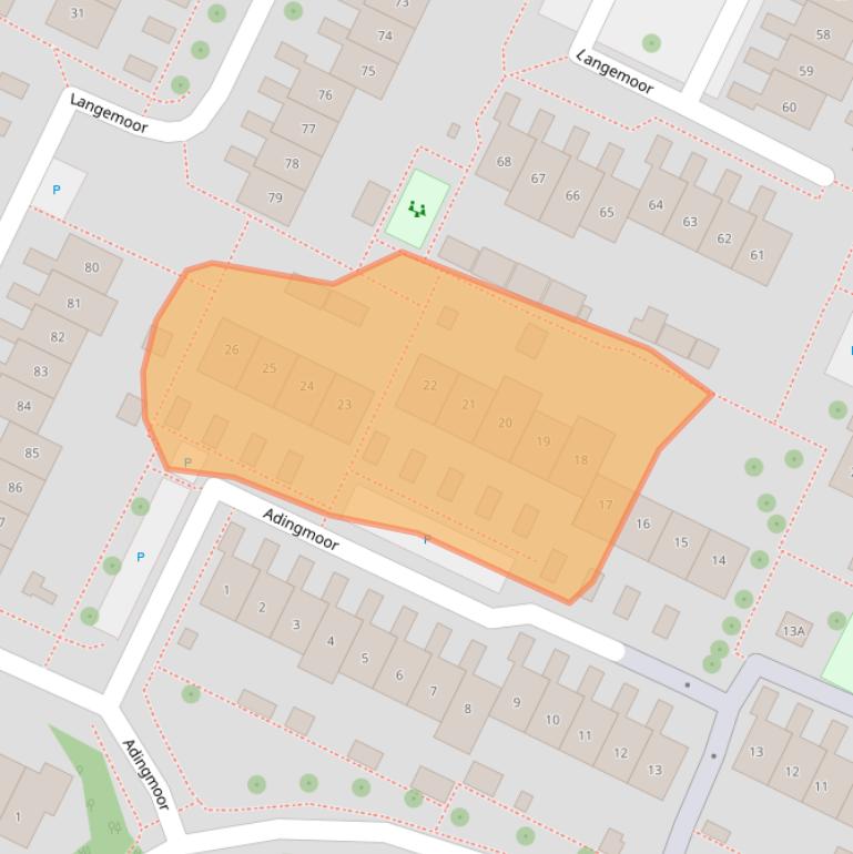 Kaart van postcodegebied 2151VM.