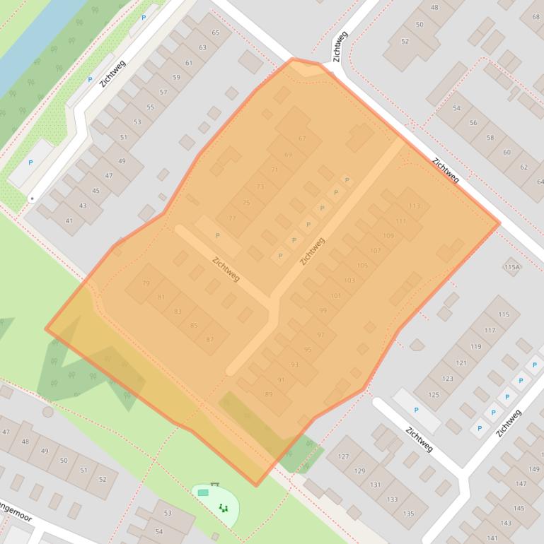 Kaart van postcodegebied 2151WD.