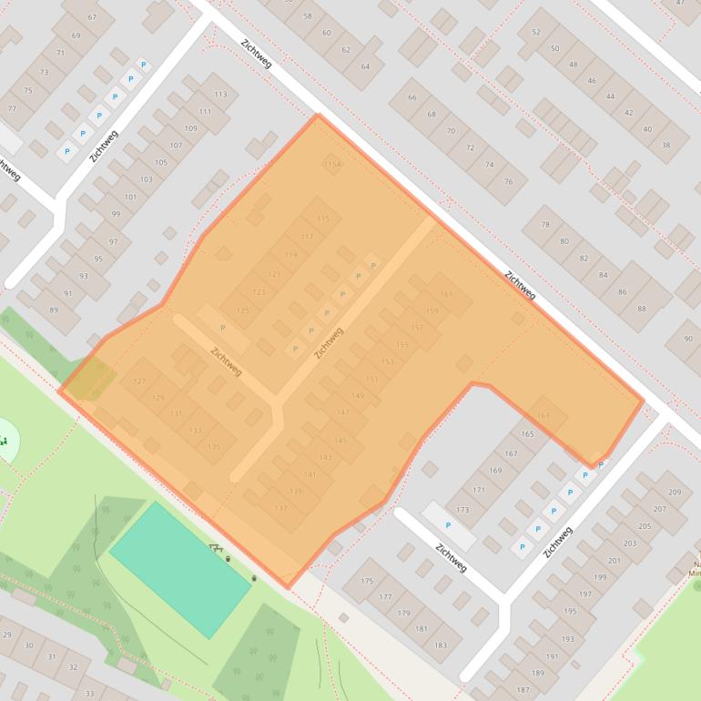 Kaart van postcodegebied 2151WE.