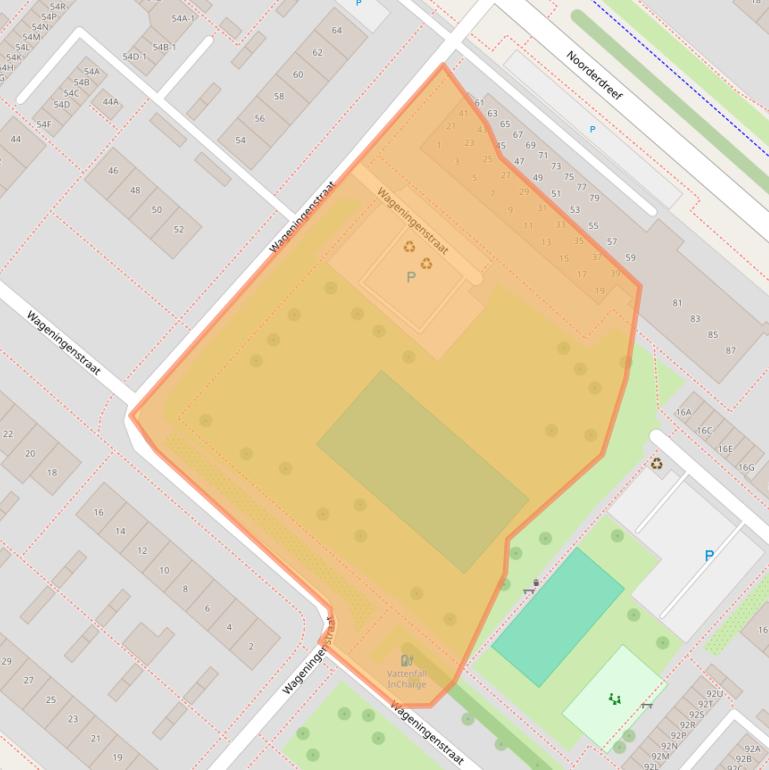 Kaart van postcodegebied 2152AD.