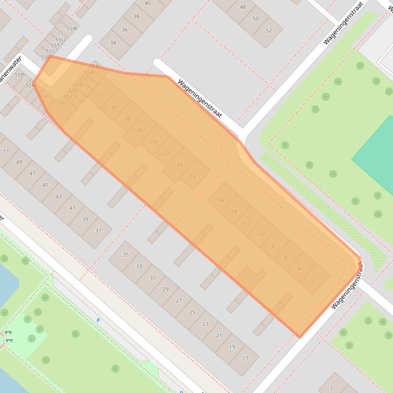 Kaart van postcodegebied 2152AN.