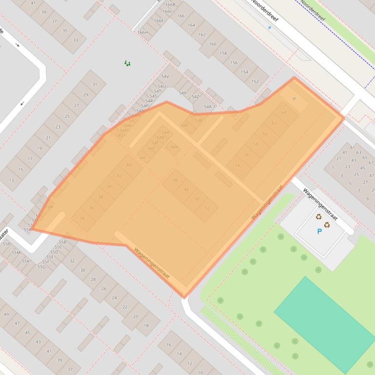 Kaart van postcodegebied 2152AP.