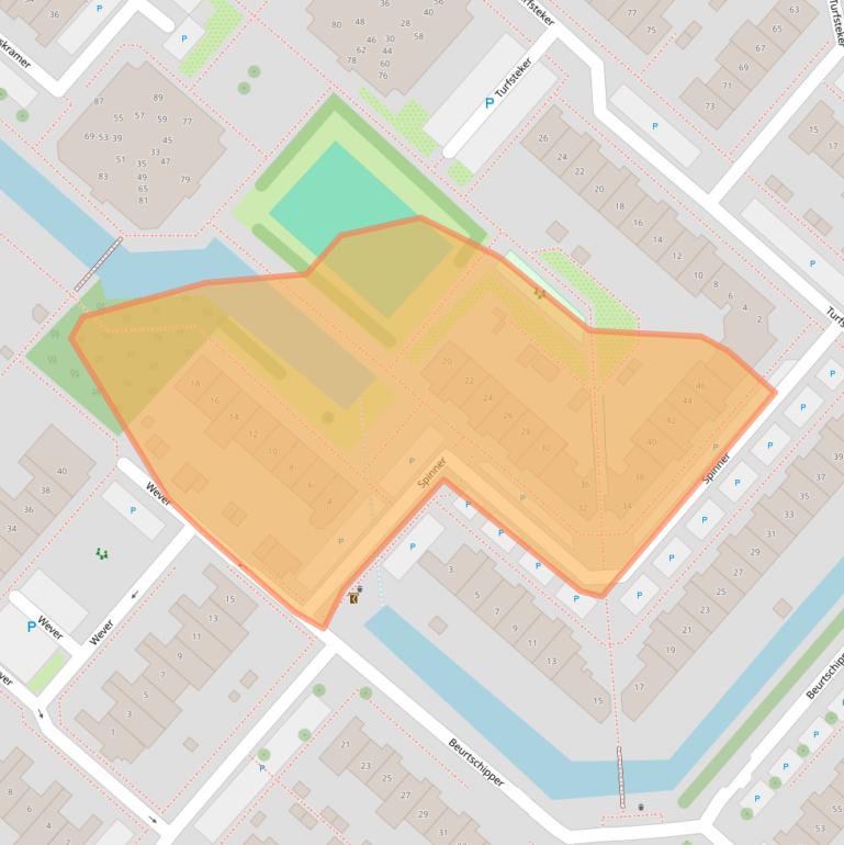 Kaart van postcodegebied 2152AX.