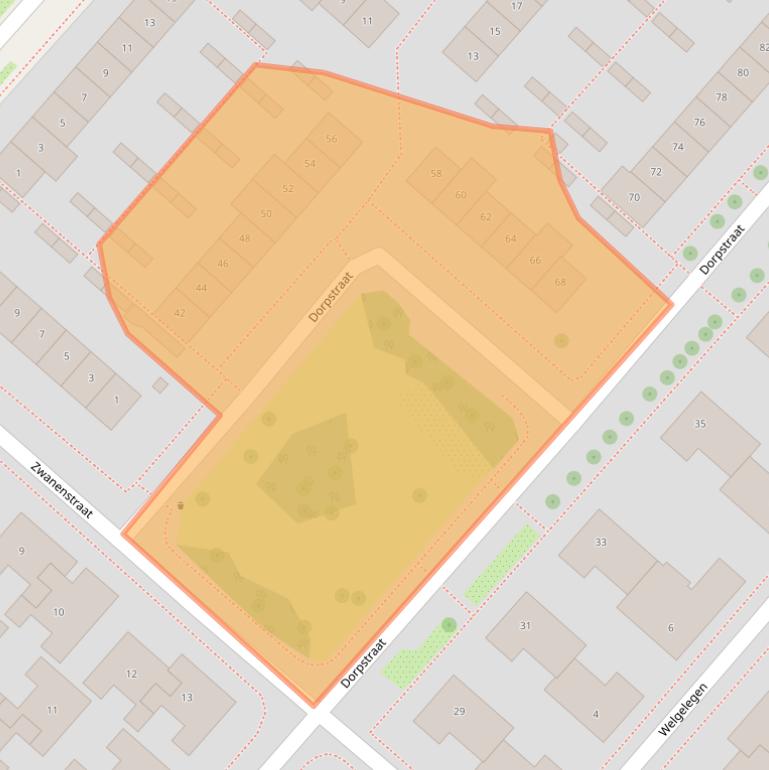 Kaart van postcodegebied 2152BC.