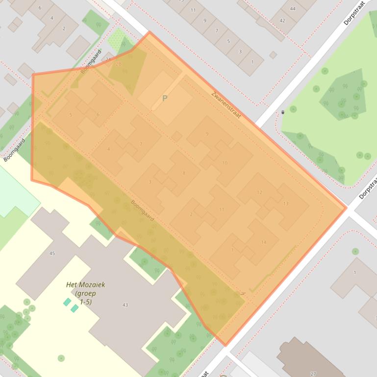 Kaart van postcodegebied 2152BP.