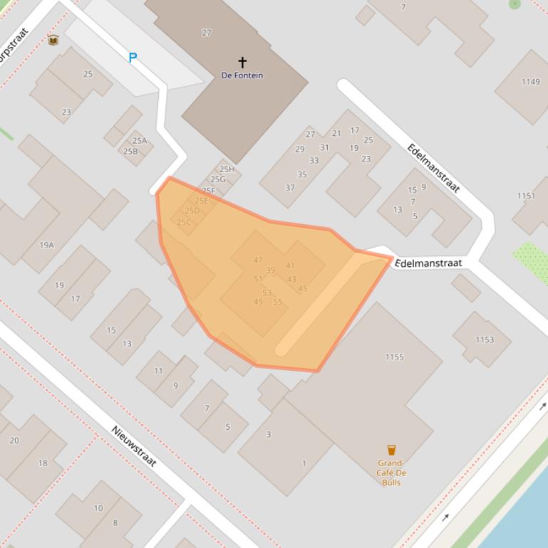 Kaart van postcodegebied 2152BS.