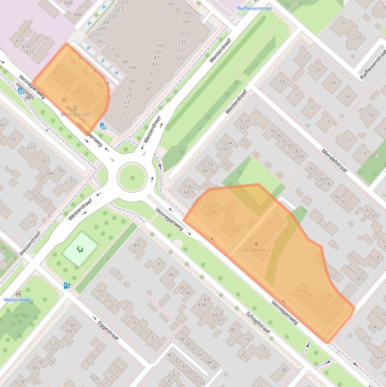 Kaart van postcodegebied 2152CC.
