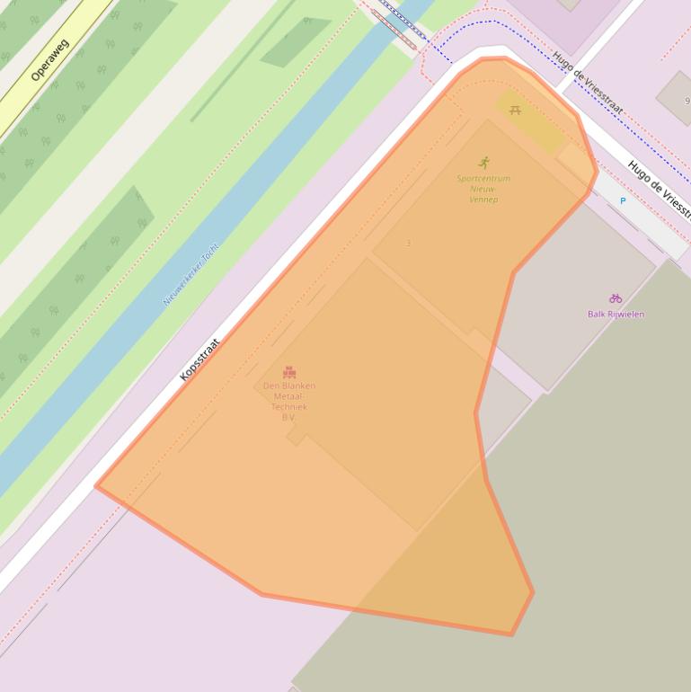 Kaart van postcodegebied 2152CV.