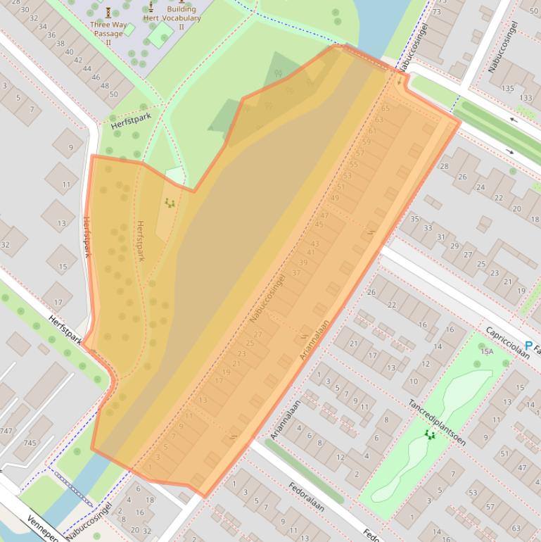 Kaart van postcodegebied 2152DA.