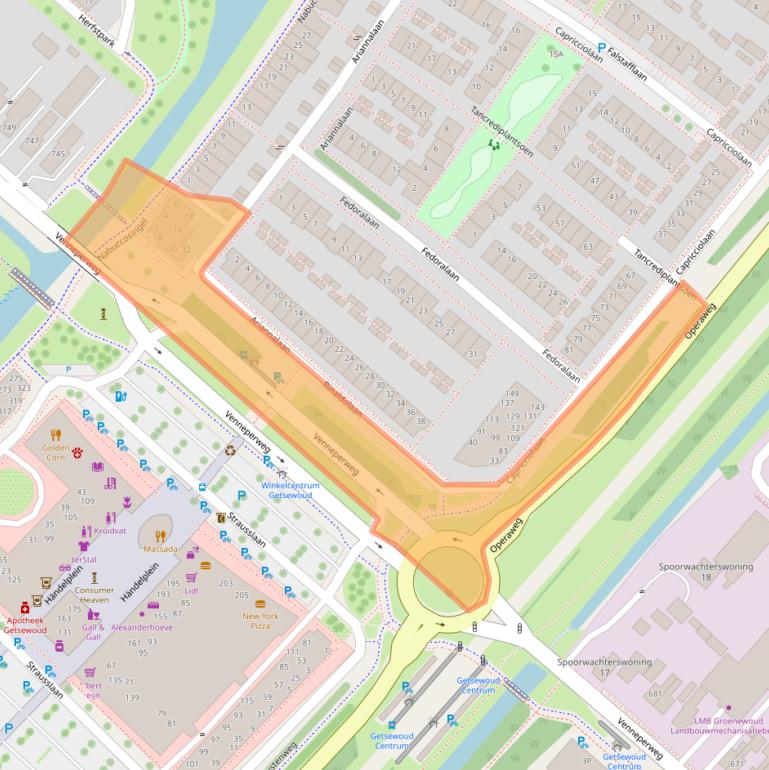 Kaart van postcodegebied 2152DB.