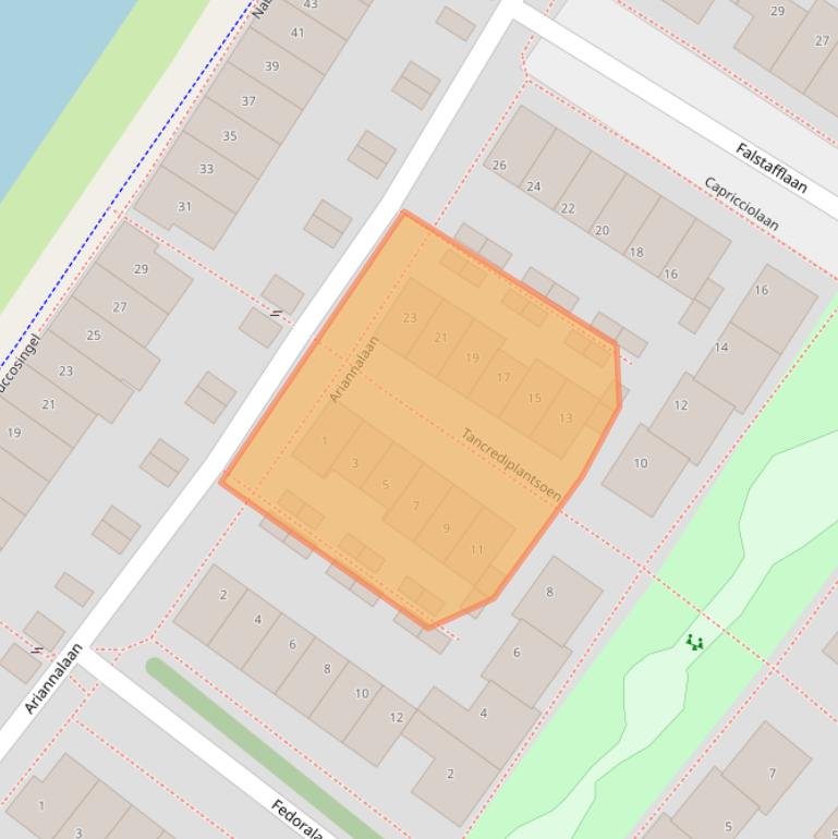 Kaart van postcodegebied 2152DC.