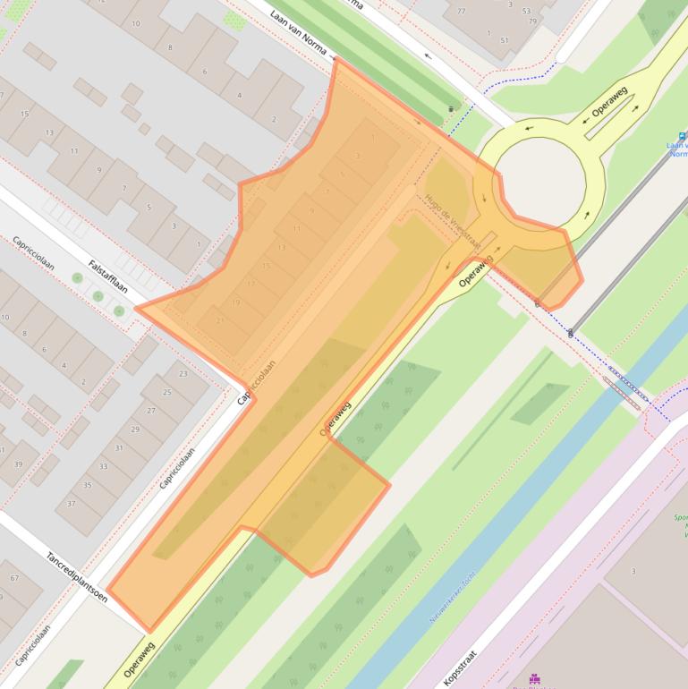 Kaart van postcodegebied 2152DM.