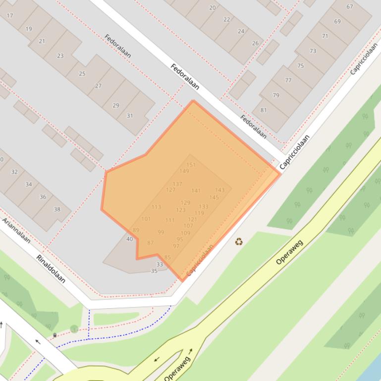 Kaart van postcodegebied 2152DS.