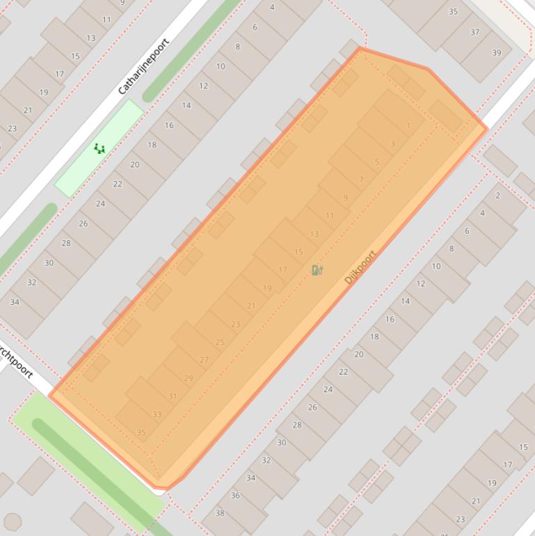 Kaart van postcodegebied 2152ER.