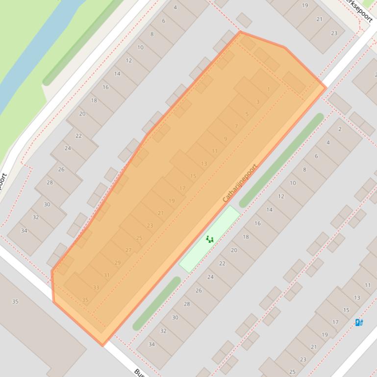 Kaart van postcodegebied 2152ET.