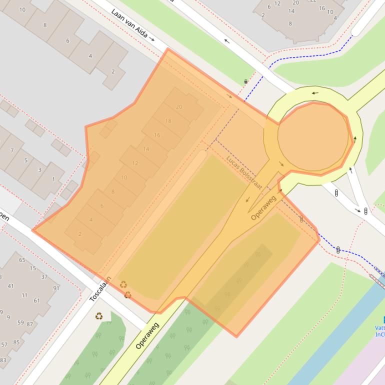 Kaart van postcodegebied 2152GK.