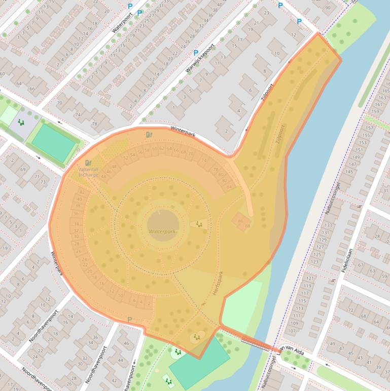 Kaart van postcodegebied 2152HA.