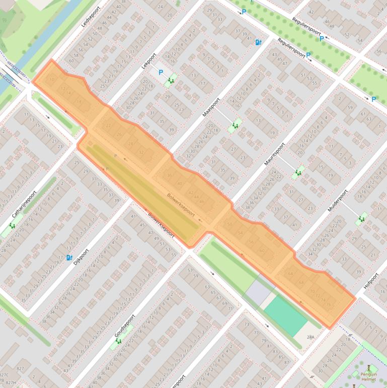 Kaart van postcodegebied 2152HD.