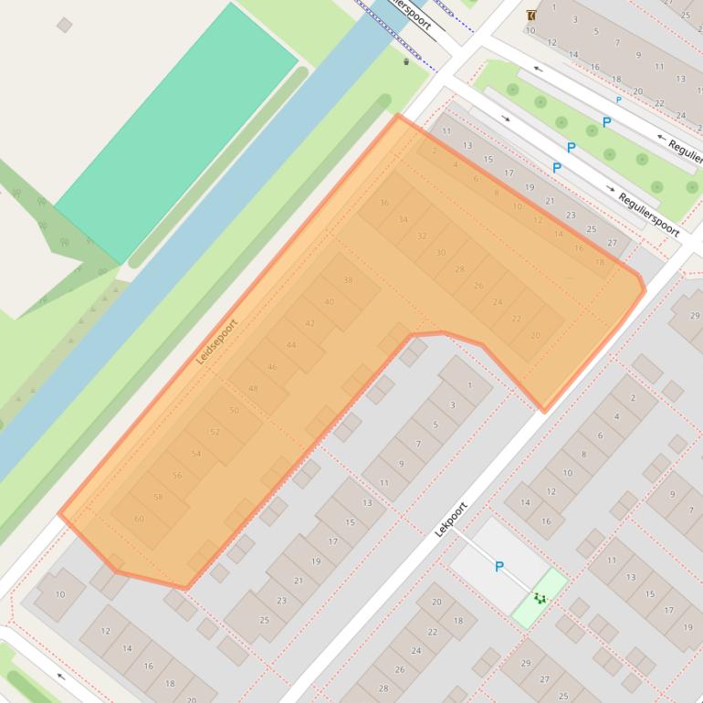 Kaart van postcodegebied 2152HE.