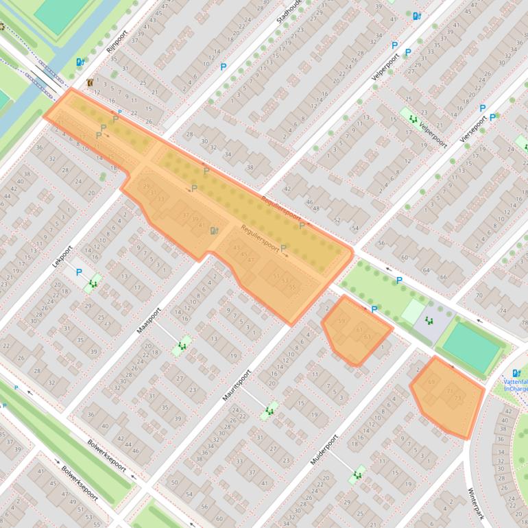 Kaart van postcodegebied 2152HG.