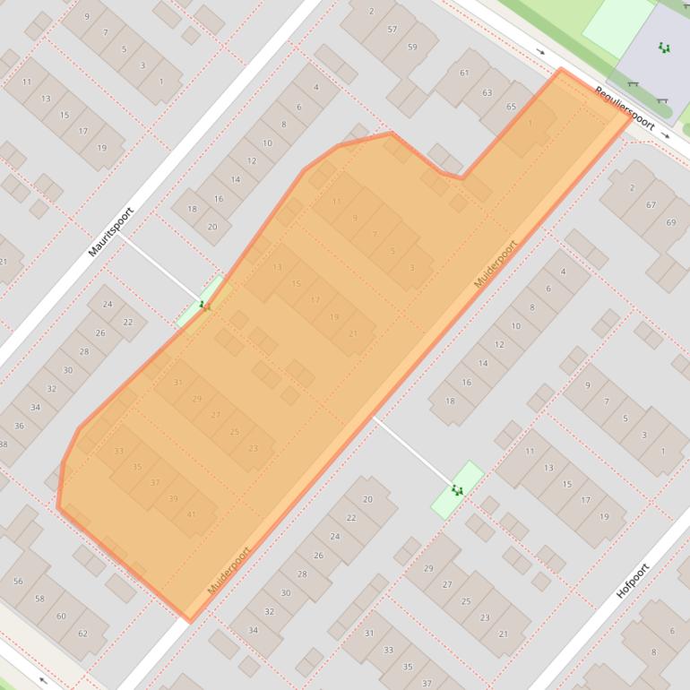 Kaart van postcodegebied 2152HL.