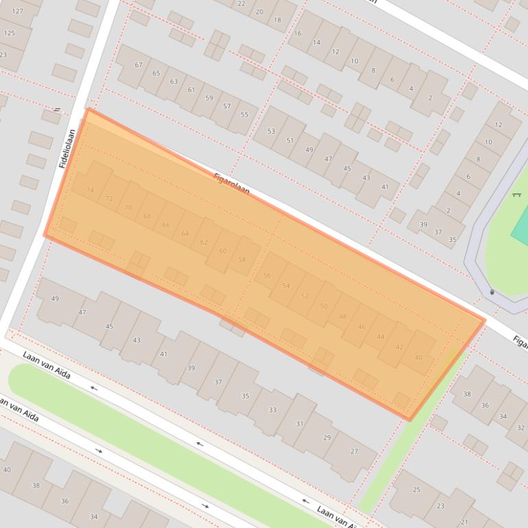 Kaart van postcodegebied 2152JD.