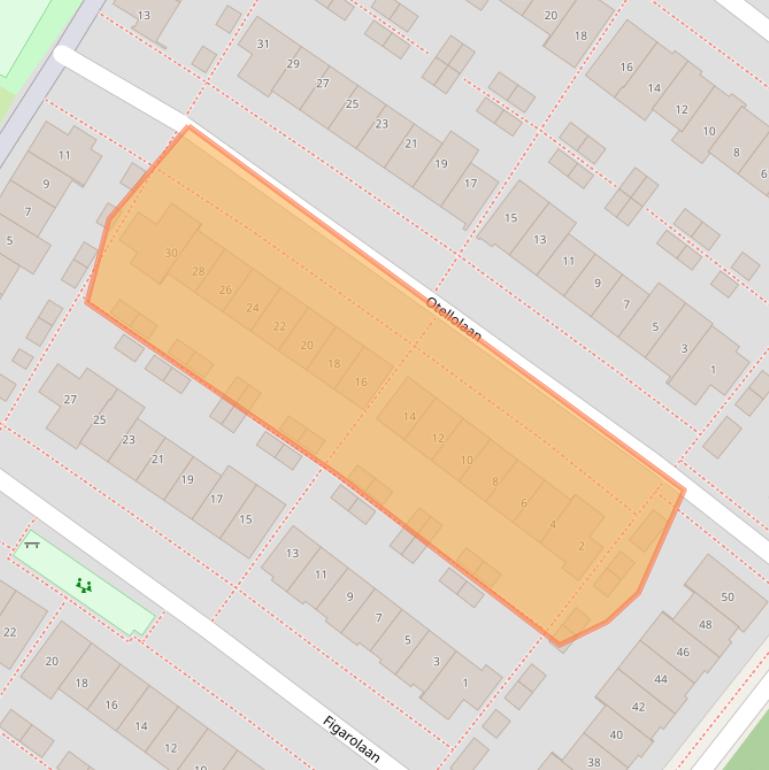 Kaart van postcodegebied 2152JL.