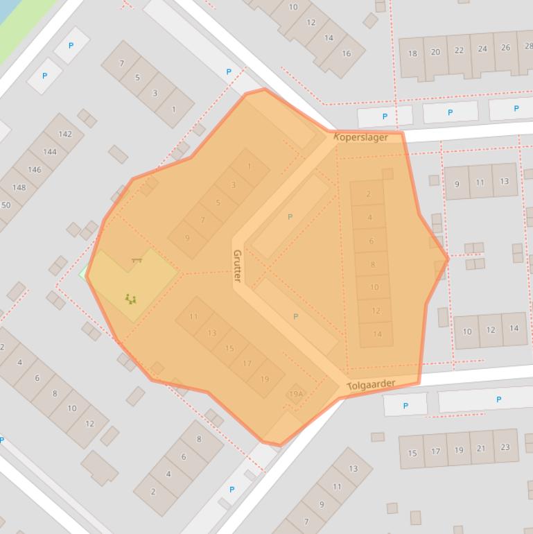 Kaart van postcodegebied 2152KB.