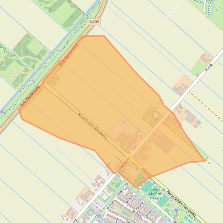 Kaart van postcodegebied 2152NB.