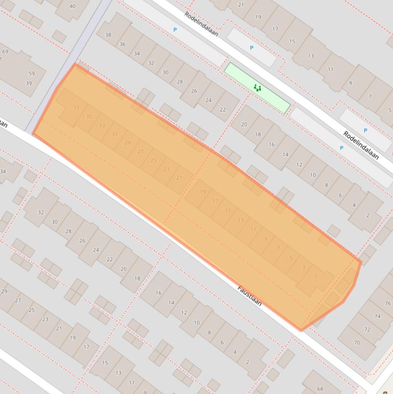 Kaart van postcodegebied 2152PD.