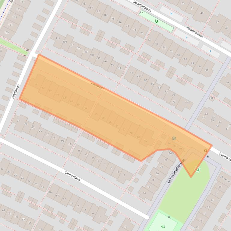 Kaart van postcodegebied 2152PJ.