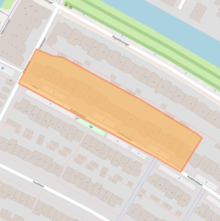 Kaart van postcodegebied 2152PN.