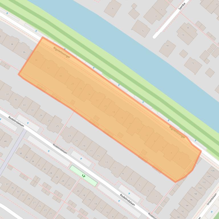 Kaart van postcodegebied 2152PP.