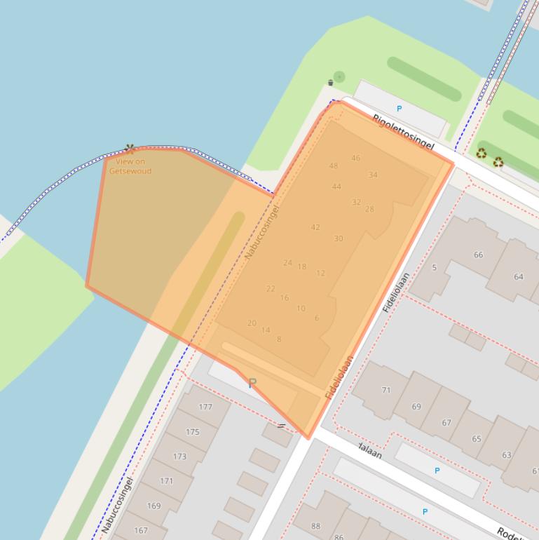 Kaart van postcodegebied 2152PS.