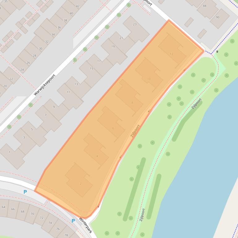 Kaart van postcodegebied 2152RA.