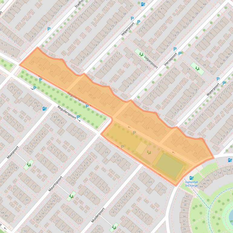 Kaart van postcodegebied 2152RB.