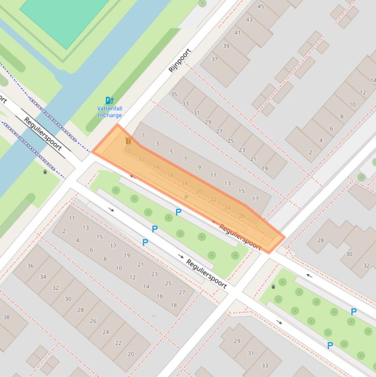 Kaart van postcodegebied 2152RC.