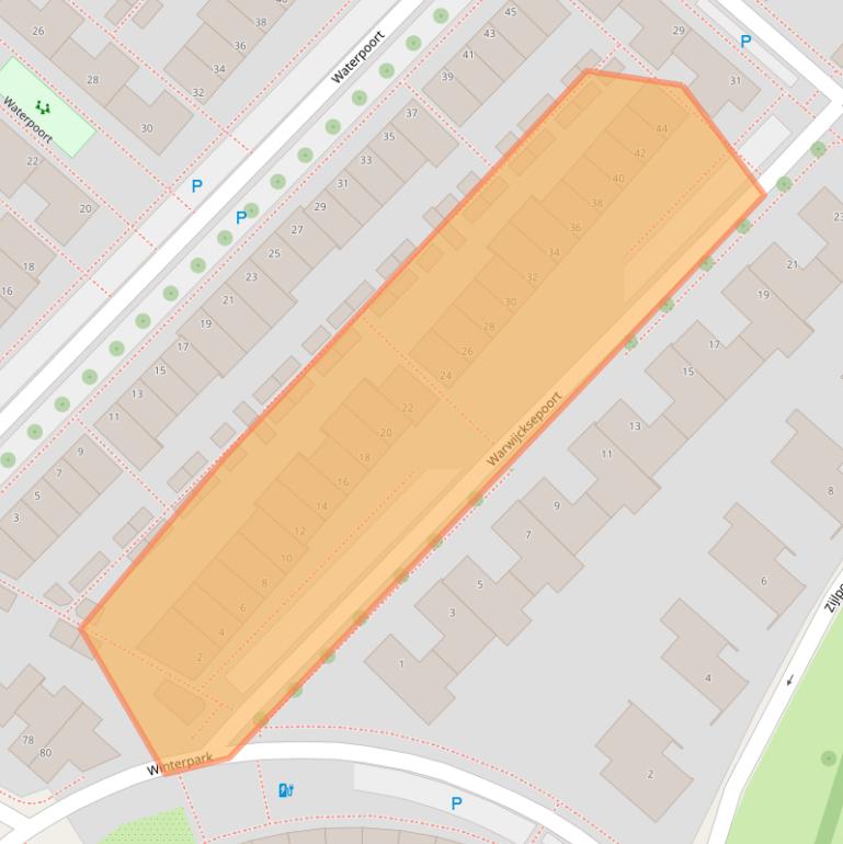 Kaart van postcodegebied 2152RL.