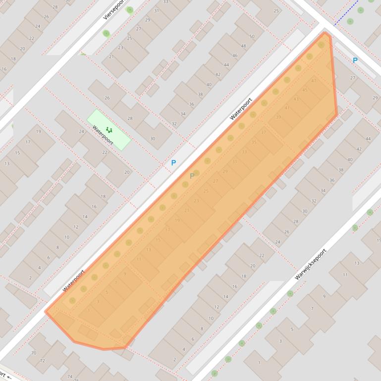 Kaart van postcodegebied 2152RM.