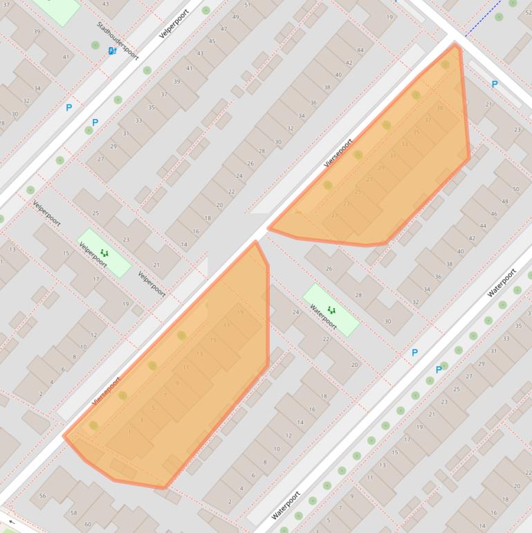 Kaart van postcodegebied 2152RP.