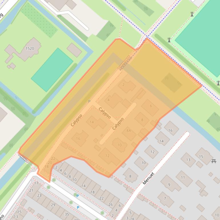 Kaart van postcodegebied 2152TA.