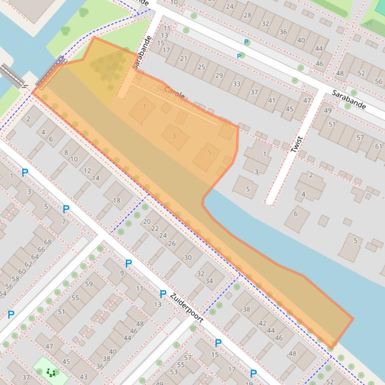 Kaart van postcodegebied 2152TH.