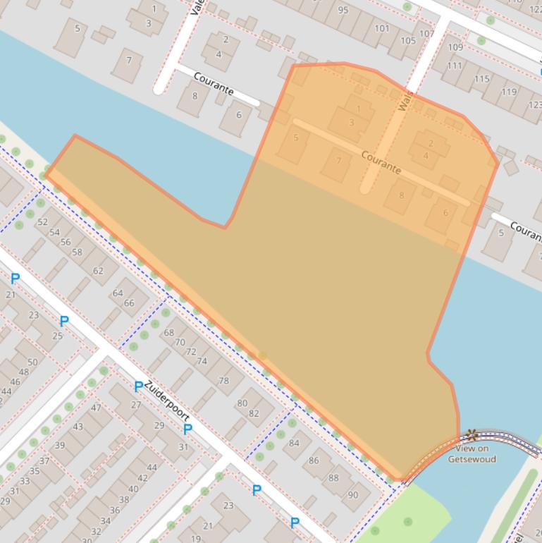 Kaart van postcodegebied 2152TL.